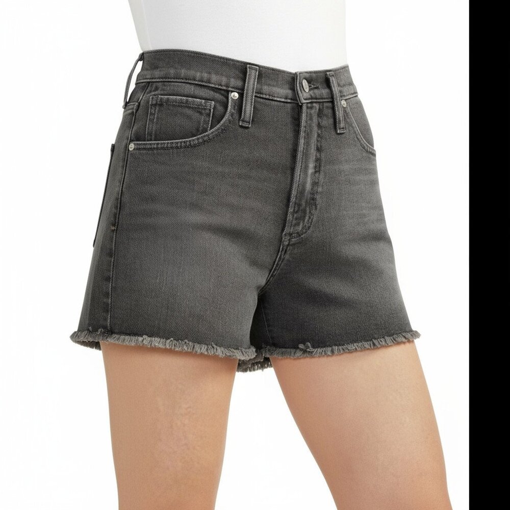 NWT SILVER JEANS "Highly Desirable" High Rise Short in Black Size 27 - Picture 3 of 10